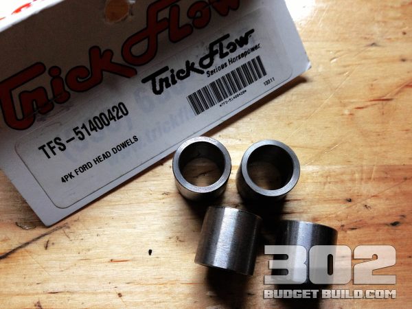 I am using Trick Flow’s small block ford cylinder head dowels. TFS-51400420