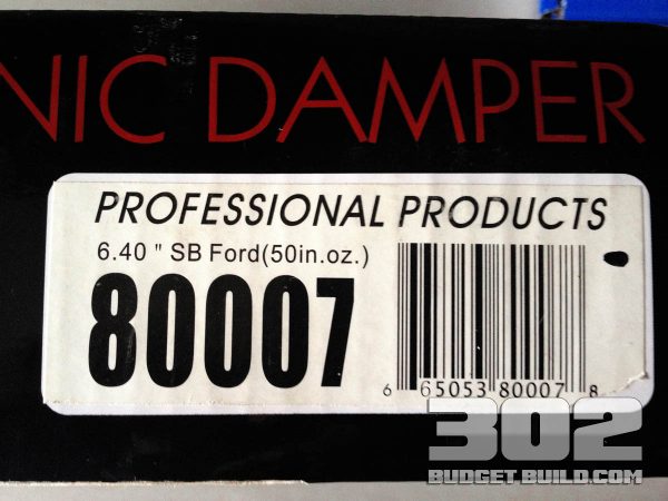 Professional Products Harmonic Balancer (damper) part number: 80007