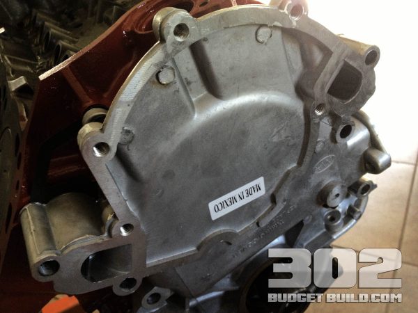 Timing cover shown mocked up onto the engine block