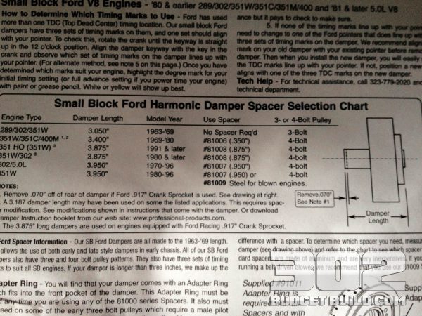 How To Install a Harmonic Damper (balancer) on a Small Block Ford 302